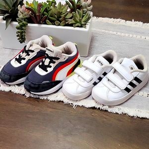 Bundle.. Puma and Adidas size 7 for toddlers